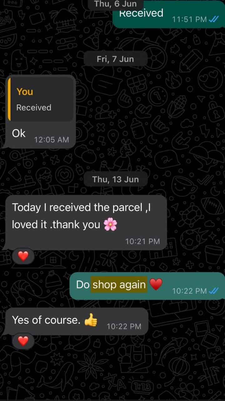 Happy customer